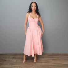 Load image into Gallery viewer, Pretty in Peach Vintage Dress