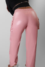 Load image into Gallery viewer, Love Faux Leather Cargo Pants