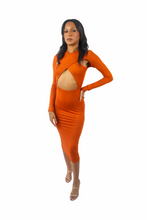Load image into Gallery viewer, Pumpkin Spice Cross Front Dress