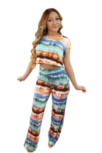Load image into Gallery viewer, Tie Dye 2-Piece Pants Set - Curvy