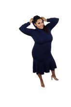 Load image into Gallery viewer, Mermaid Hoodie Midi Dress - Curvy