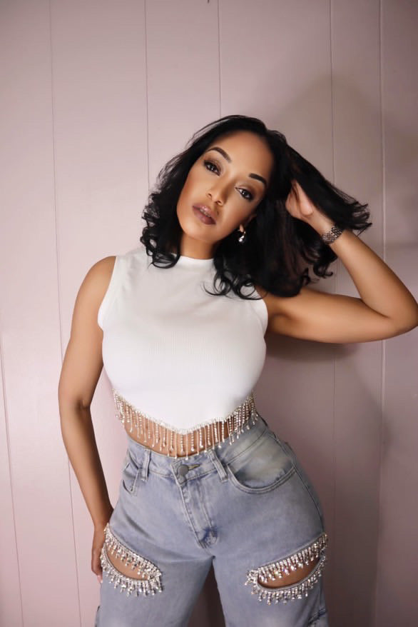 Dripping Rhinestones Crop Top