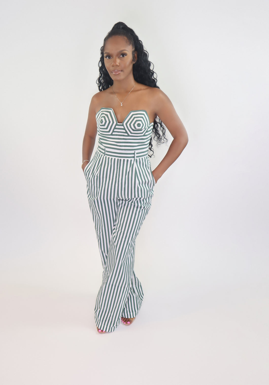 Soft Seduction Pinstripe Jumpsuit