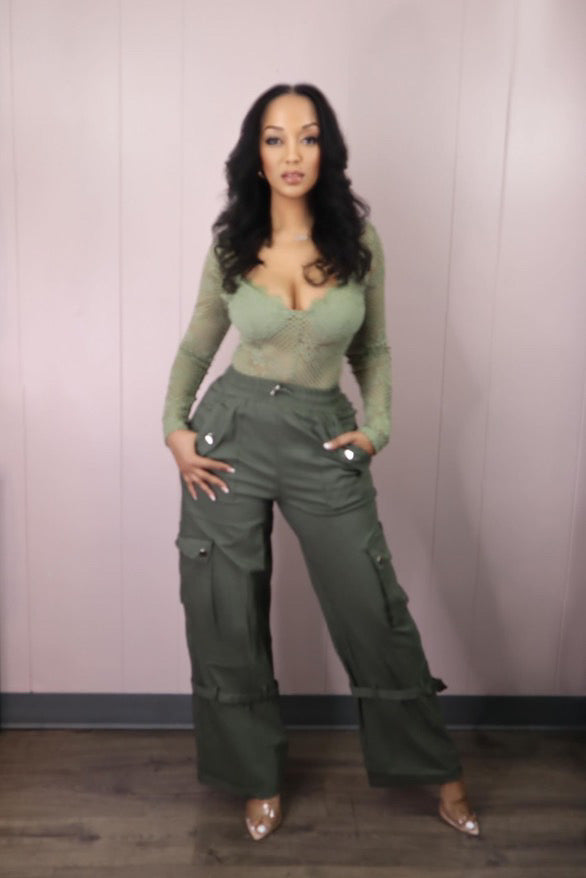 Walk Along Drawstring Cargo Pants