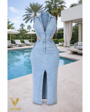 Load image into Gallery viewer, Azure Allure Denim Dress
