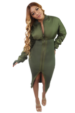 Load image into Gallery viewer, Puffer Jacket Midi Dress
